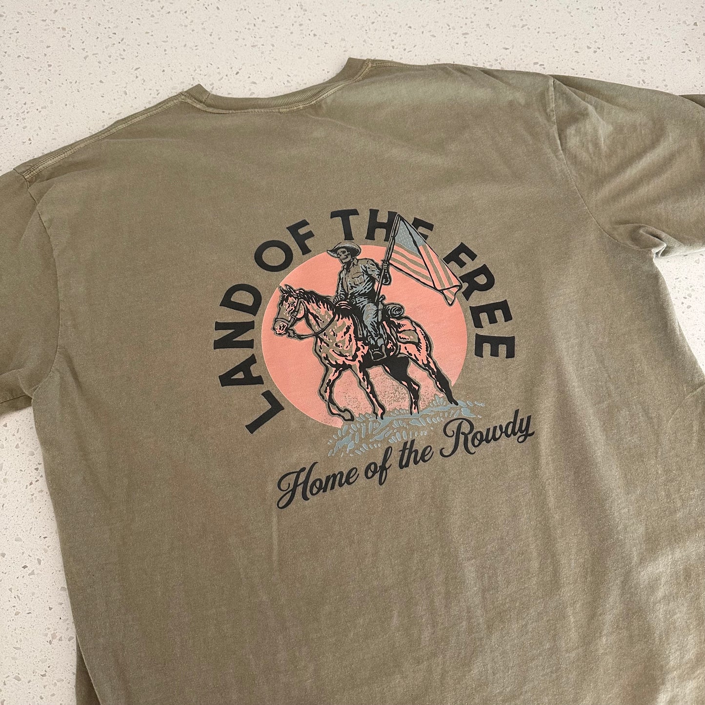 Land of the free Home of the rowdy Comfort colors tee