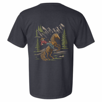 Mountain cowboy skeleton comfort colors tee