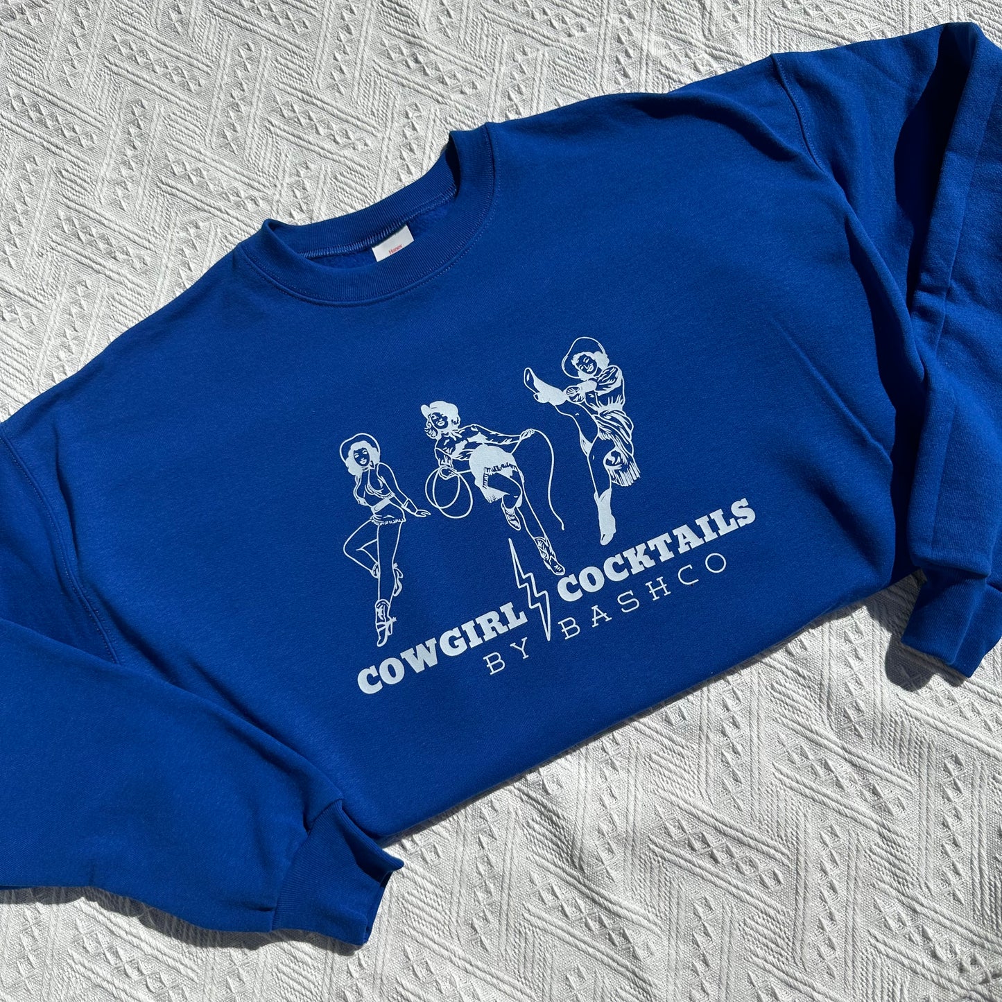 Royal blue cowgirl cocktail crew