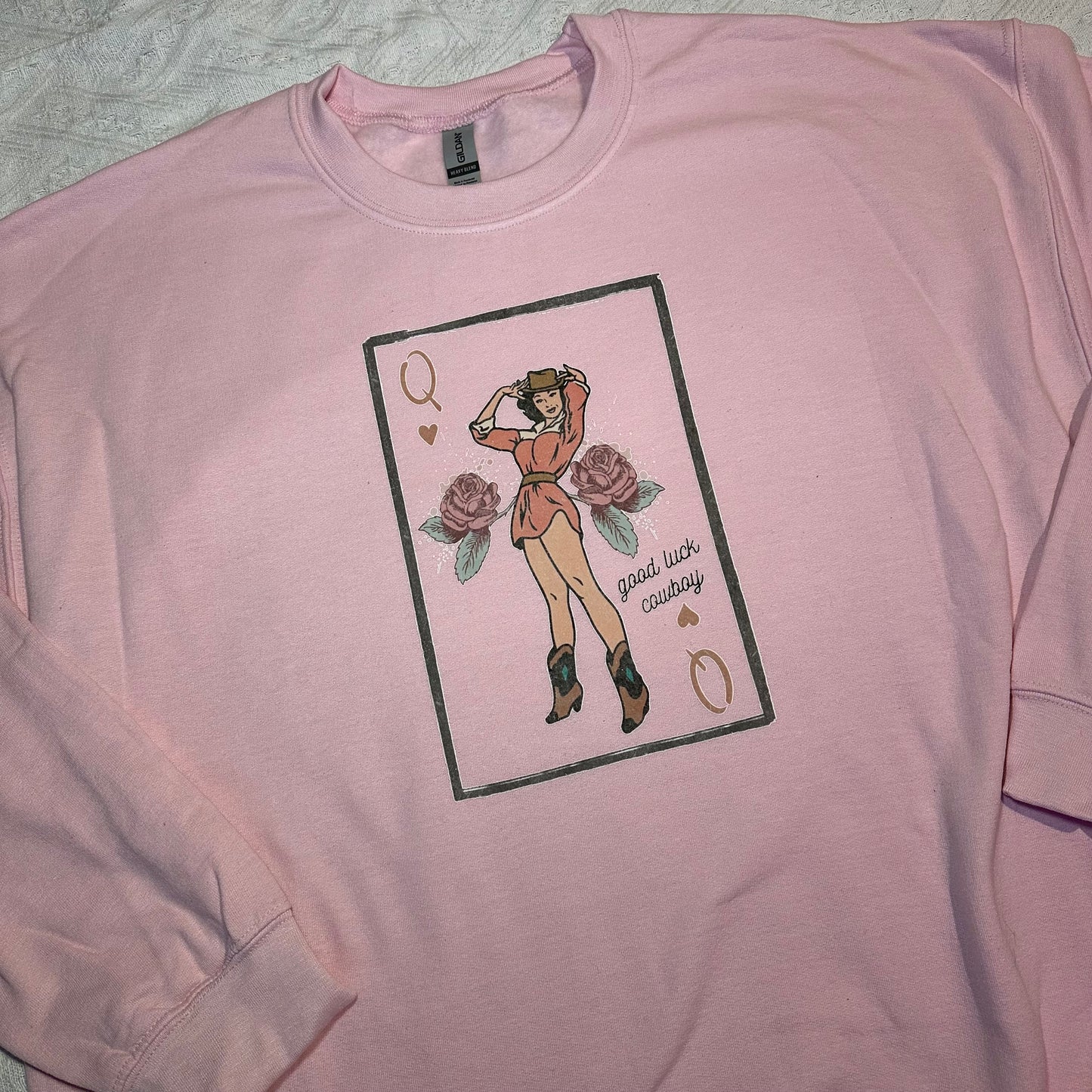 Cowgirl queen card crewneck | western cowgirl sweatshirt