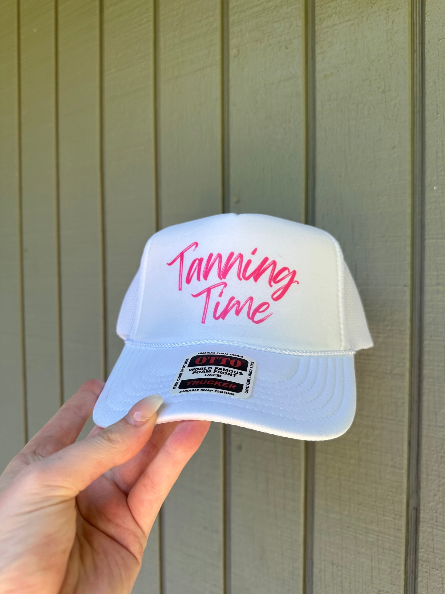 Tanning time trucker hat