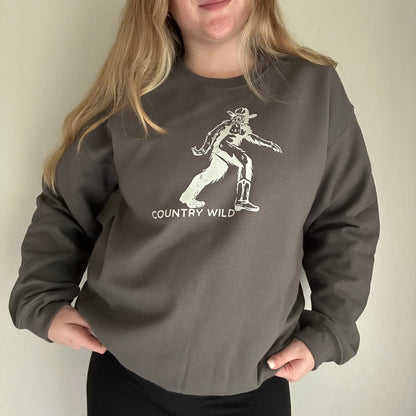 Cowboy Bigfoot western crewneck | cowboy crewneck