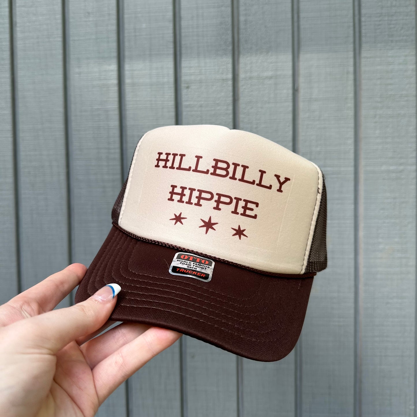 Hillbilly hippie trucker hat