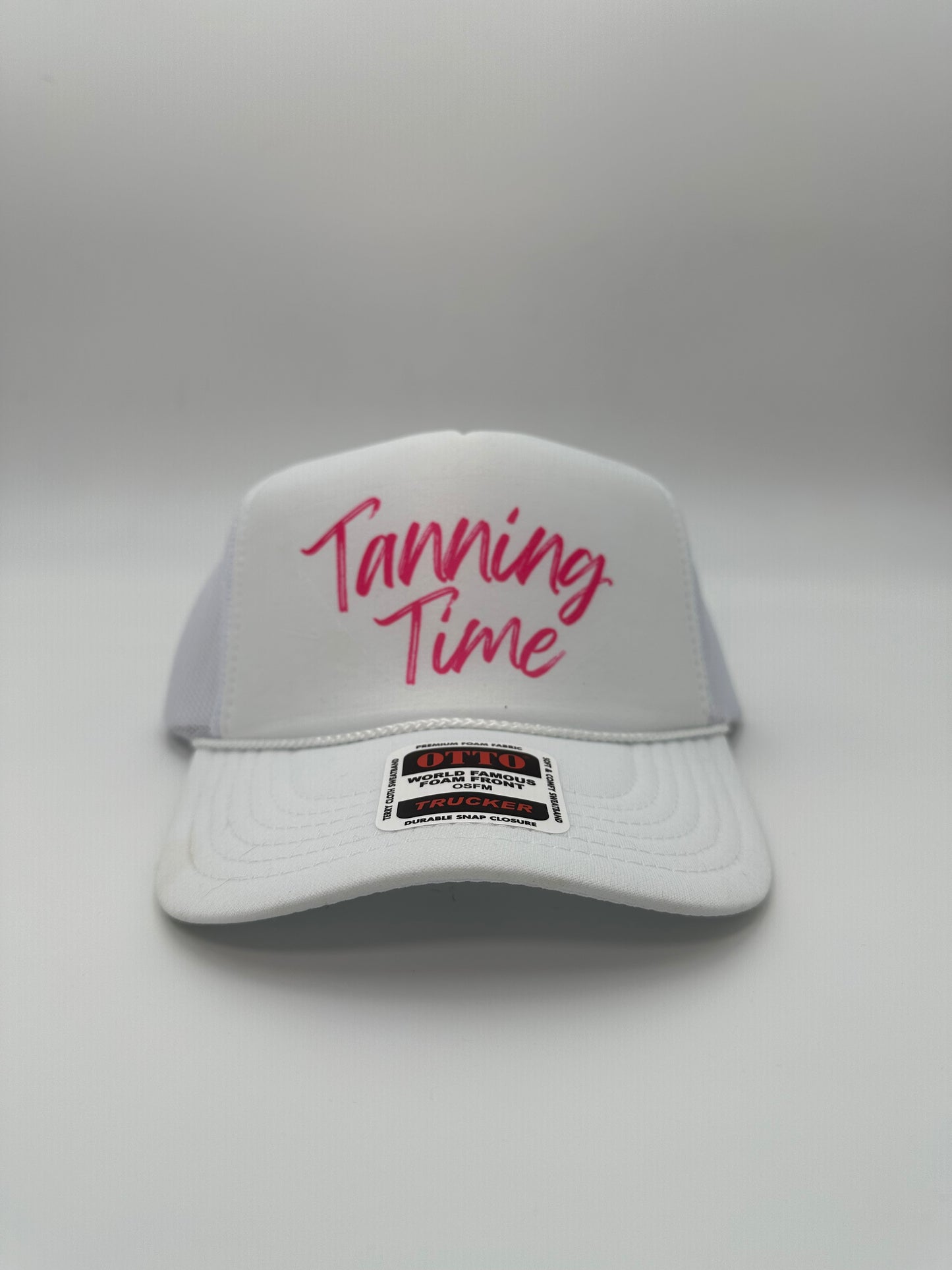 Tanning time trucker hat