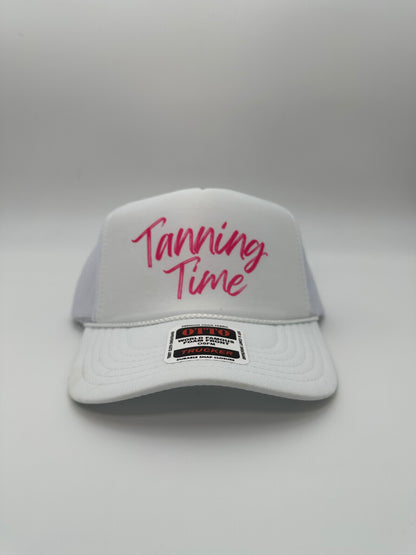 Tanning time trucker hat