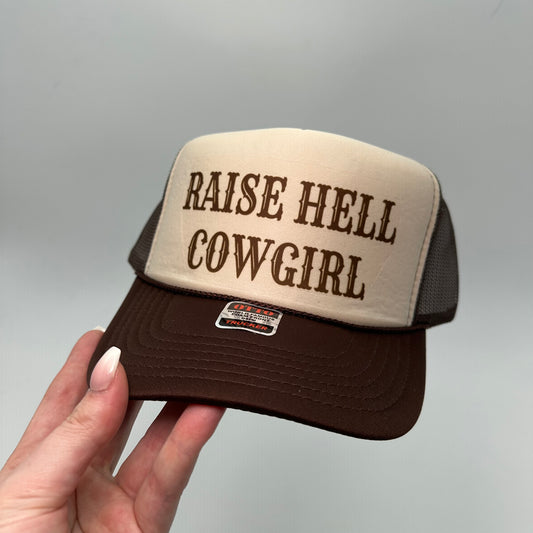 Raise Hell Cowgirl Trucker hat