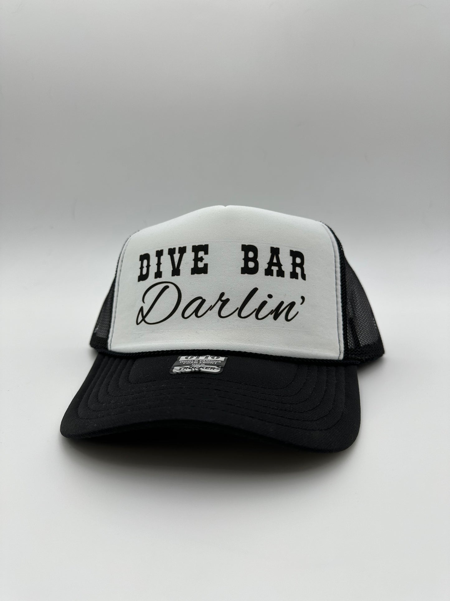 Dive bar darlin’ black Trucker hat