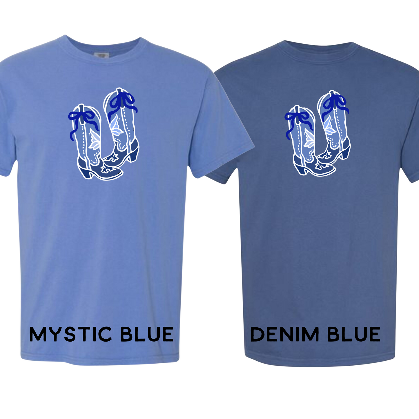 Blue Boots Comfort Colors tee | Western T-shirt