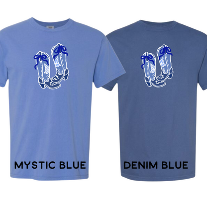 Blue Boots Comfort Colors tee | Western T-shirt