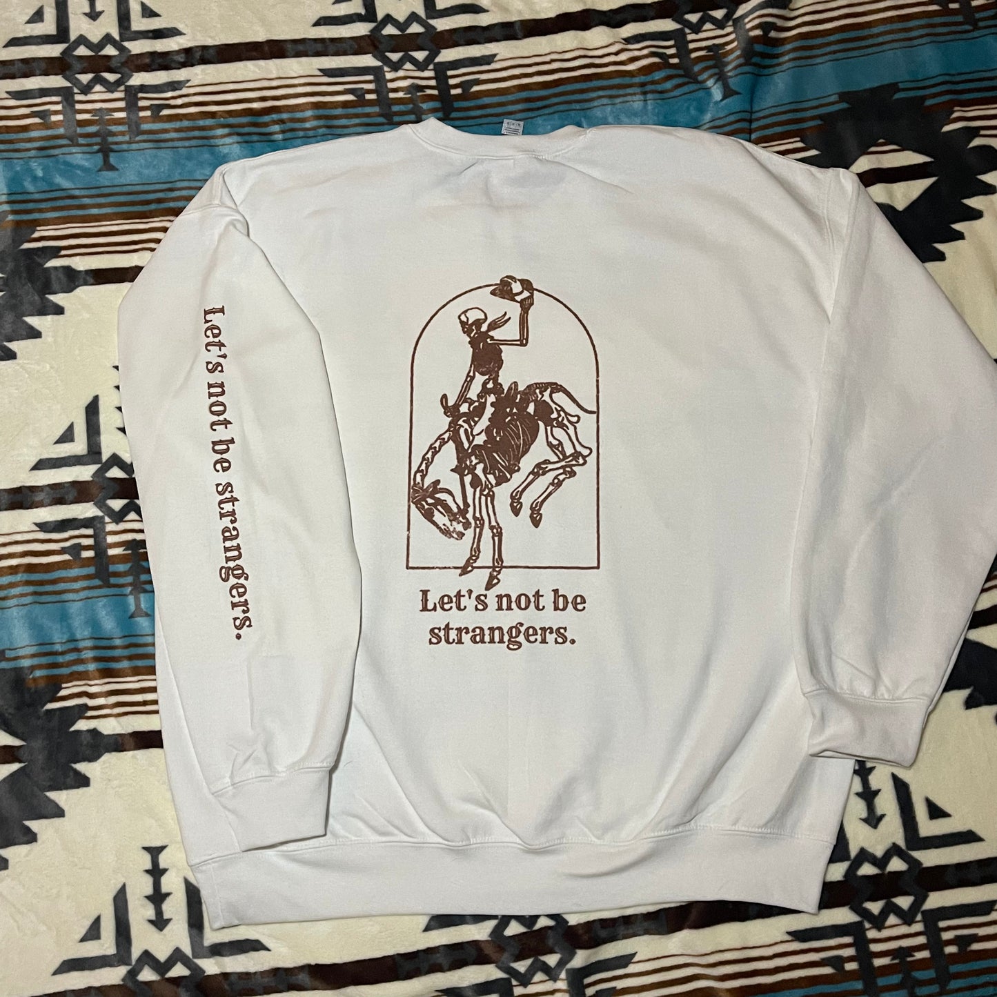 White Rodeo Skeleton Crewneck