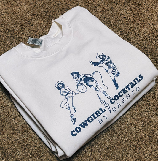 Coastal cowgirl cocktails crewneck