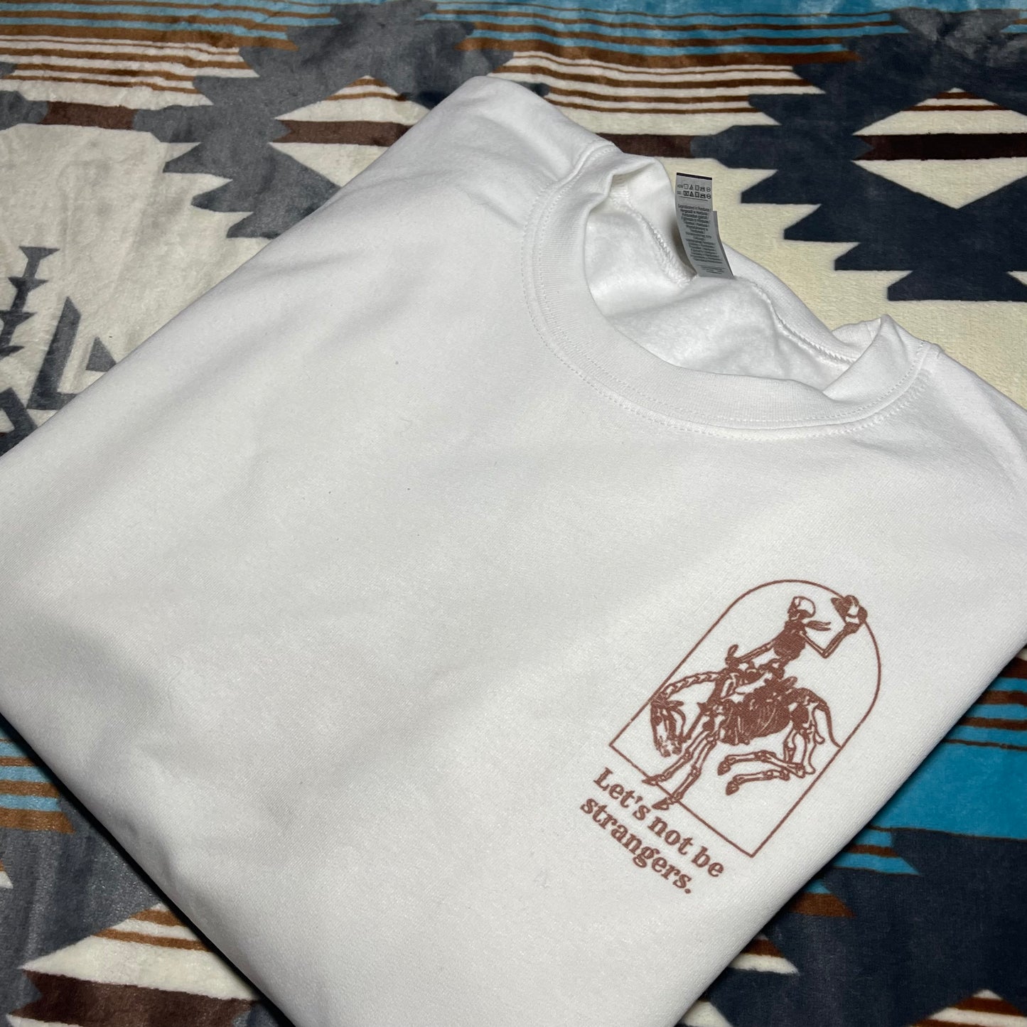 White Rodeo Skeleton Crewneck