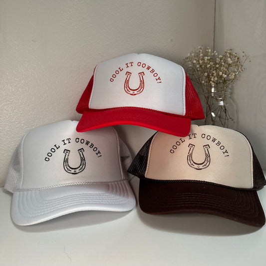 Cool It Cowboy Trucker Hats