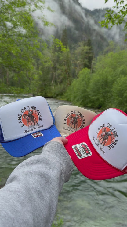 Land of the free trucker hat